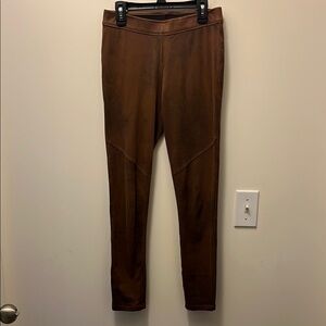 Free people Brown Faux suede Leggings size 24